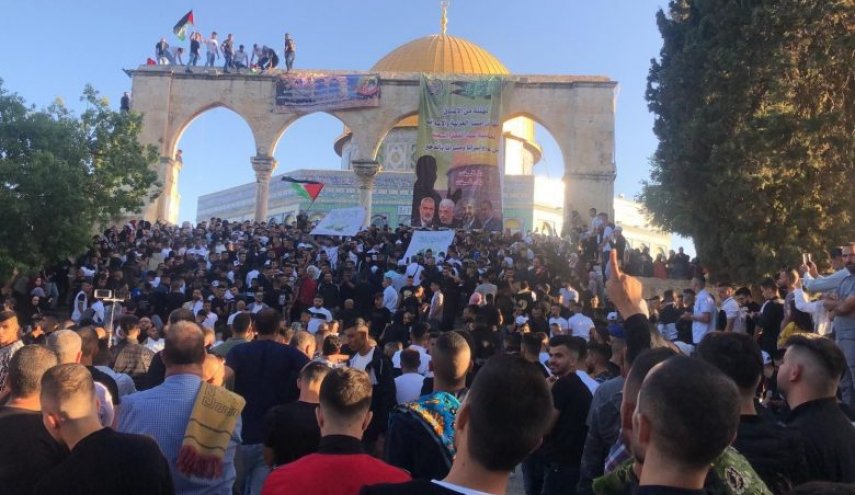  شاهد: تحية ابناء القدس لغزة والمقاومة في عيد الفطر
