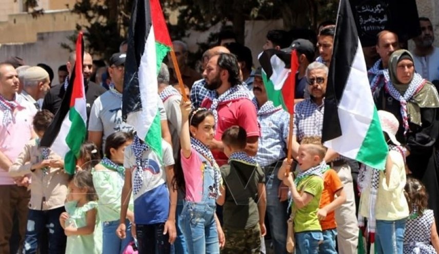 تظاهرات مردم سوریه در حمایت از فلسطینیان
