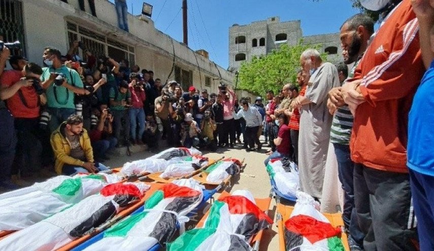 تشییع شهدای قتل عام در اردوگاه «الشاطئ» غزه+تصاویر
