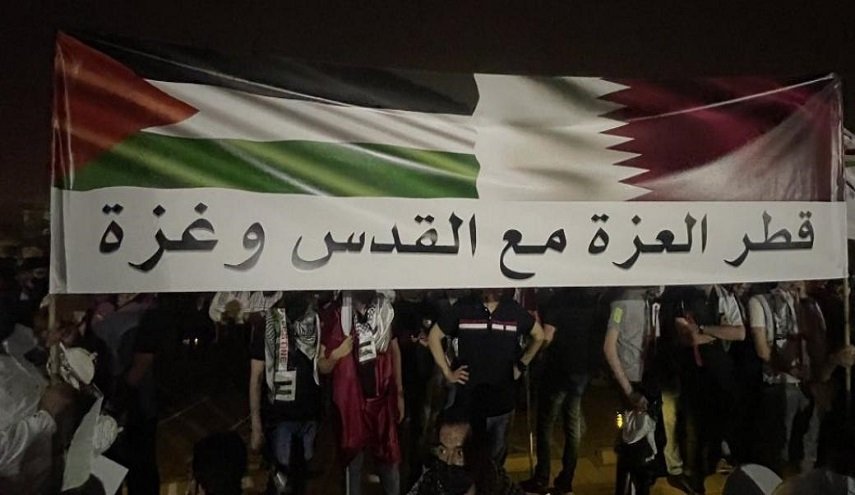 مهرجان جماهيري حاشد في الدوحة دعما للقضية الفلسطينية