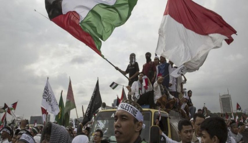 إندونيسيا ..مظاهرات رفضا للعدوان الاسرائيلي ونصرة للقدس