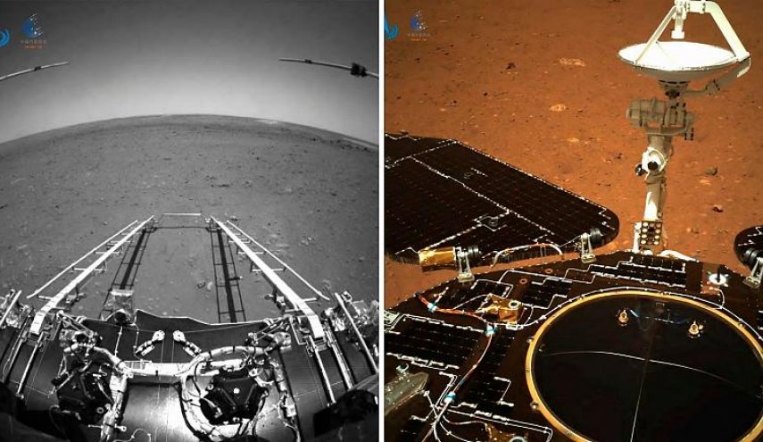 نخستین تصاویر مریخ نورد چینی از سیاره سرخ