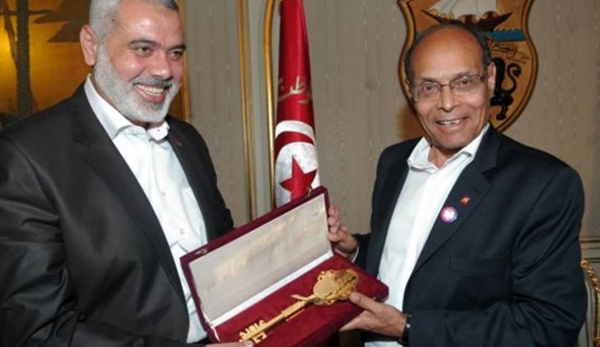 المرزوقي يهاتف هنية مهنئًا بانتصار المقاومة بغزة