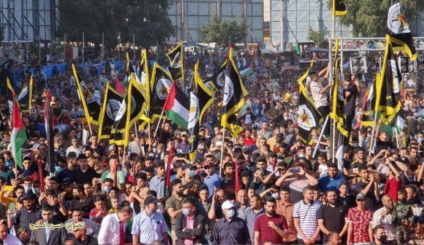 تصاویر مراسم جشن پیروزی جهاد اسلامی در غزه