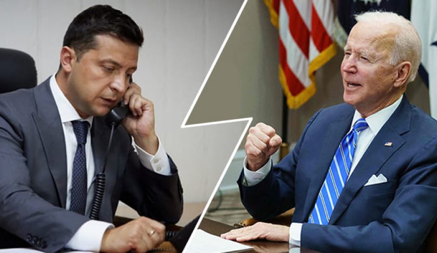 رئيس أوكرانيا يكشف فحوى محادثته الهاتفية مع بايدن 
