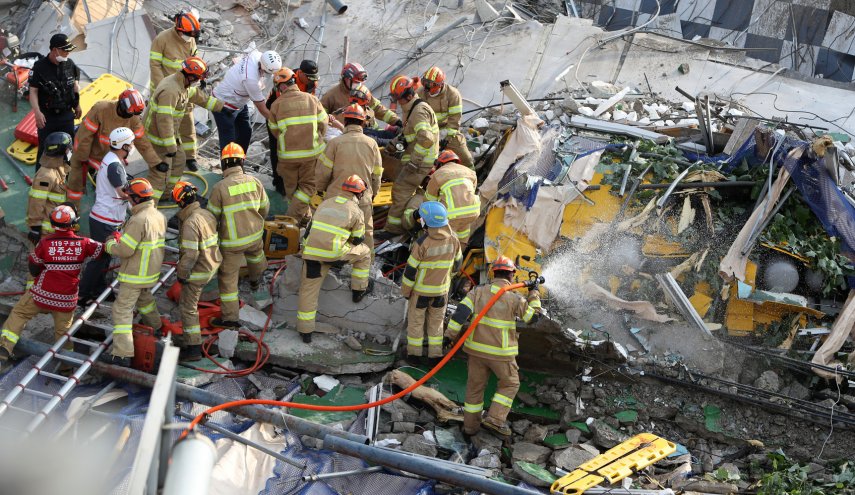 مقتل 4 أشخاص وإصابة 8 آخرين إثر انهيار مبنى في كوريا الجنوبية