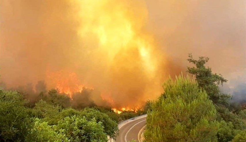 آتش سوزی نزدیک پادگان ارتش صهیونیستی در قدس 