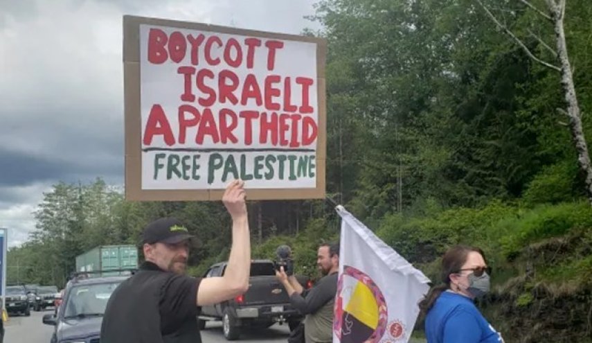 حامیان فلسطین اجازه ندادند کشتی اسرائیلی در کانادا پهلو بگیرد