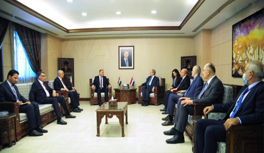 المقداد يبحث ووزير صناعة ومعادن العراق آفاق تطوير العلاقات الثنائية