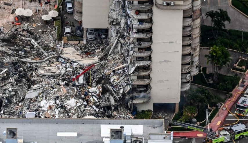افزایش آمار کشته‌شدگان در حادثه ریزش ساختمان میامی