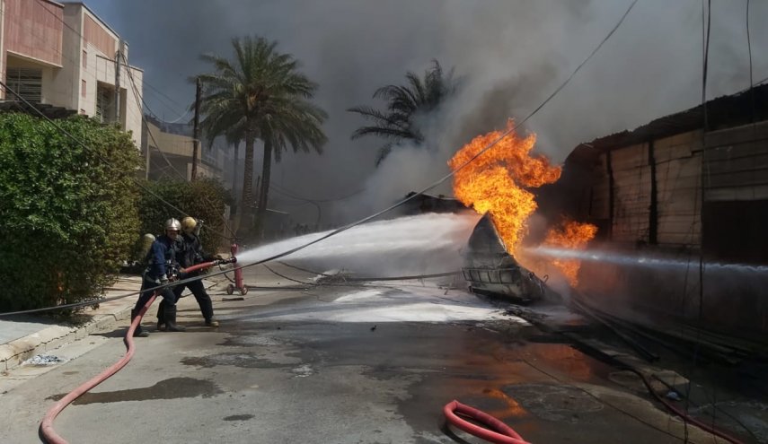 اخماد حريق كبير داخل مولدة كهربائية في بغداد
