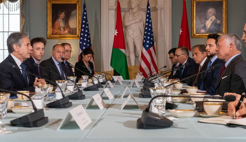شاه اردن با وزرای خارجه و دفاع آمریکا دیدار کرد