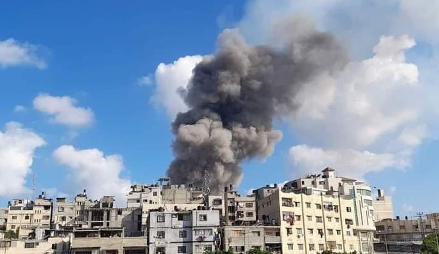 انفجار در بازار مرکز شهر غزه+ تصاویر