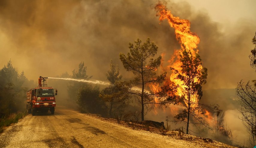 تركيا تكافح حرائق الغابات لليوم الثامن وتسيطر على حريق قرب محطة كهرباء‎