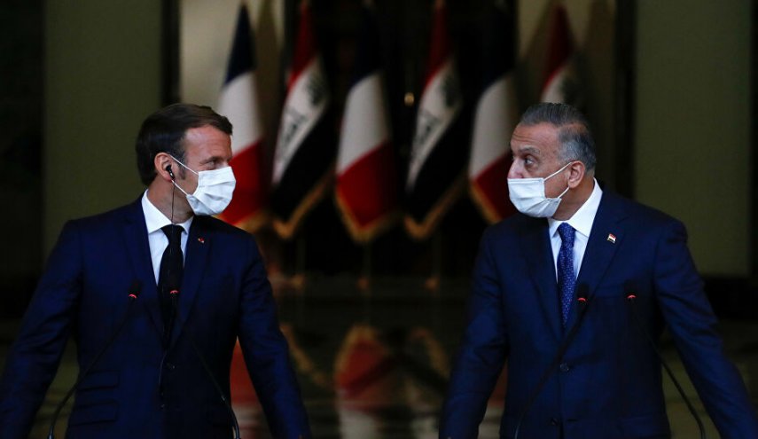 الكاظمي والرئيس الفرنسي يبحثان العلاقات الثنائية بين البلدين
