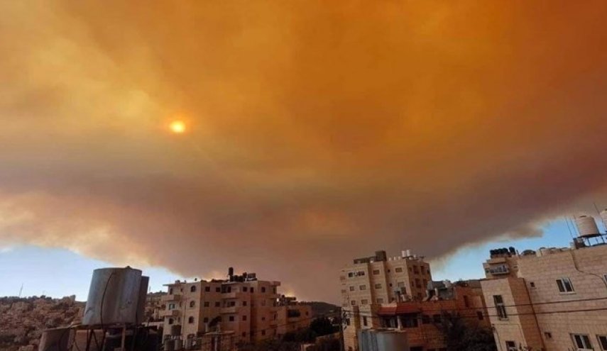 آتش‌سوزی مهیب در یک شهرک صهیونیستی در قدس اشغالی