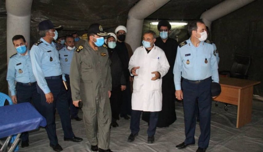 القوة الجوية للجيش الايراني تنشئ مستشفى ميدانيا لمرضى كورونا