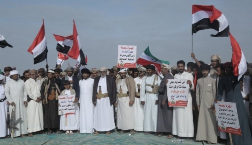 مظاهرة حاشدة في المهرة اليمنية رفضا لتواجد القوات السعودية