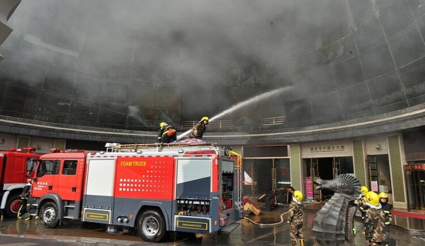 حريق ضخم في شمال شرق الصين