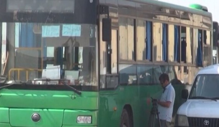خروج حافلات تقل مسلحين إلى الشمال السوري
