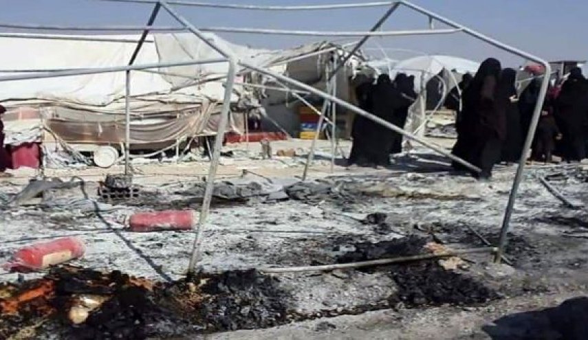 إصابة عدد من النساء والأطفال جراء حريق في مخيم الهول بريف الحسكة