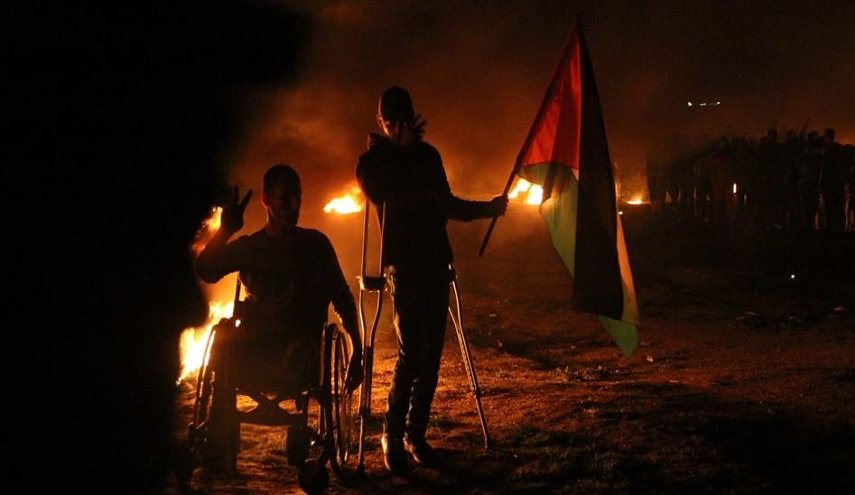 11 إصابة بقمع الاحتلال تظاهرات الإرباك الليلي شرق غزة