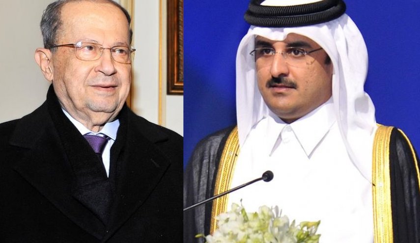 أمير قطر يهنئ الرئيس اللبناني بتشكيل الحكومة