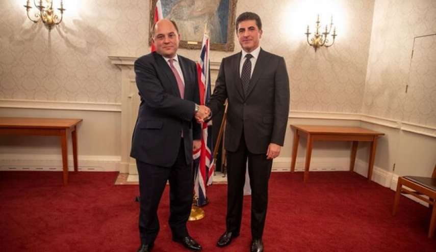 وزیر دفاع انگلیس میزبان رئیس اقلیم کردستان عراق
