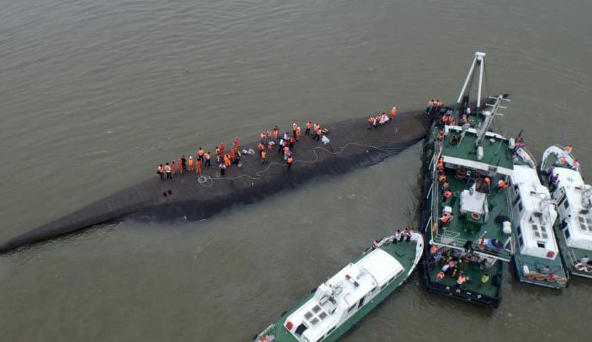 سانحه مرگبار واژگونی کشتی مسافربری چین/ 8 کشته و 7 نفر مفقود شدند