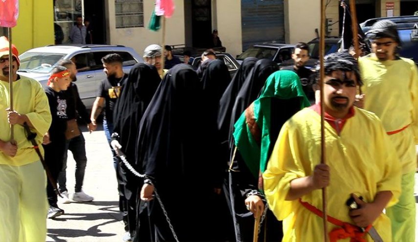 لبنان: مسيرة حسينية في بلدة النبي شيت احياء لمناسبة أربعينية سيد الشهداء
