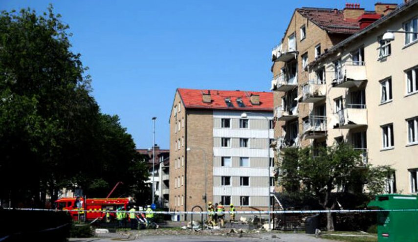 یک مجتمع مسکونی در سوئد منفجر شد