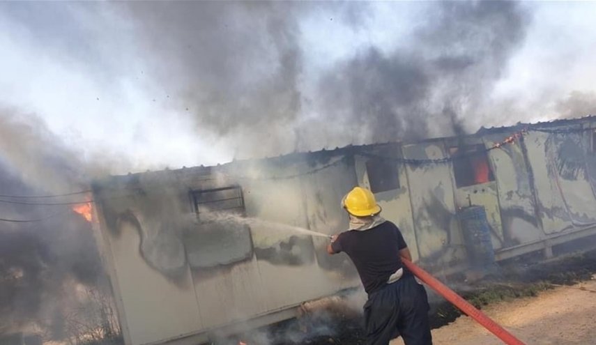 بالصور. حريق داخل وزارة شمالي بغداد 