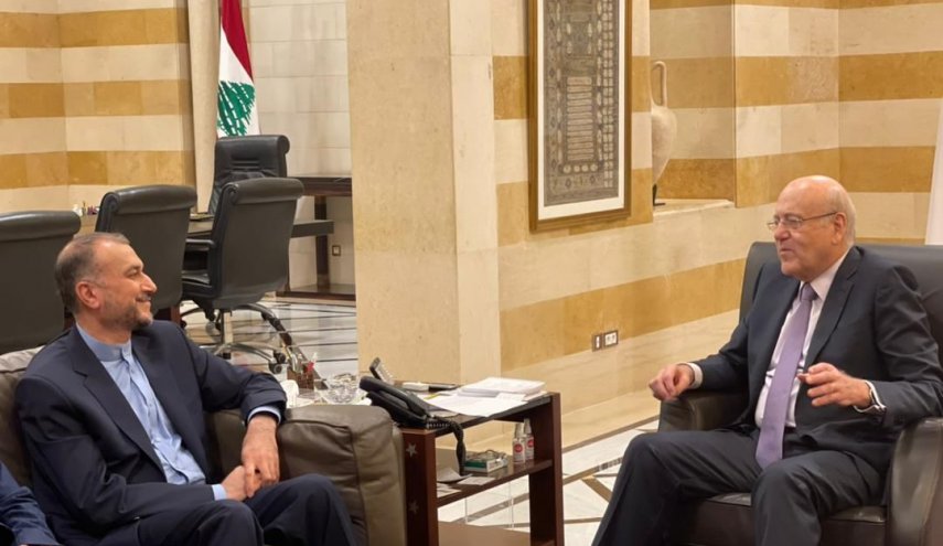 دیدار امیرعبداللهیان با نخست‌ وزیر لبنان
