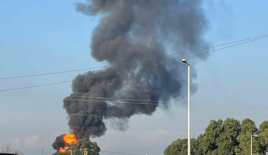 وقوع آتش‌سوزی بزرگ در نزدیکی تأسیسات نفتی در جنوب لبنان+فیلم
