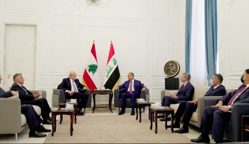 دیدار نخست‌وزیر لبنان با مصطفی الکاظمی