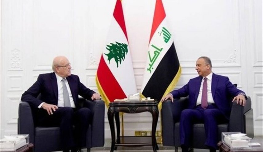 تاکید میقاتی و الکاظمی بر توسعه روابط دو جانبه عراق و لبنان