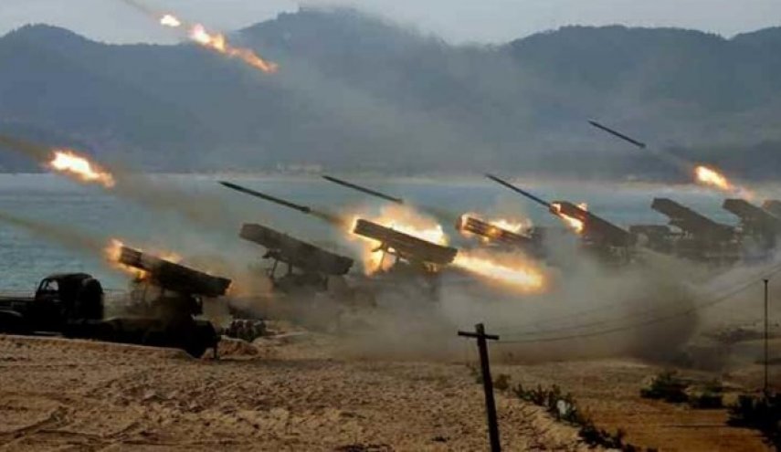 رزمایش توپخانه‌ای ارتش کره شمالی با هدف تقویت توان دفاعی