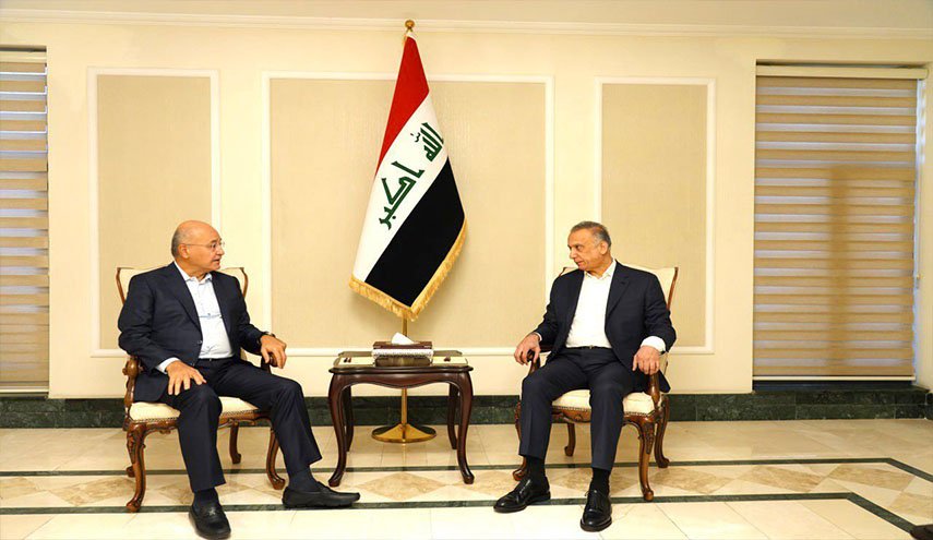 خلال زيارته الكاظمي.. صالح يستنكر 'الافعال المفلسة' لزعزعة أمن العراق