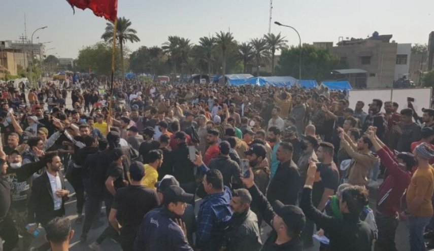 تظاهرات هزاران معترض در بغداد علیه نتایج انتخابات عراق