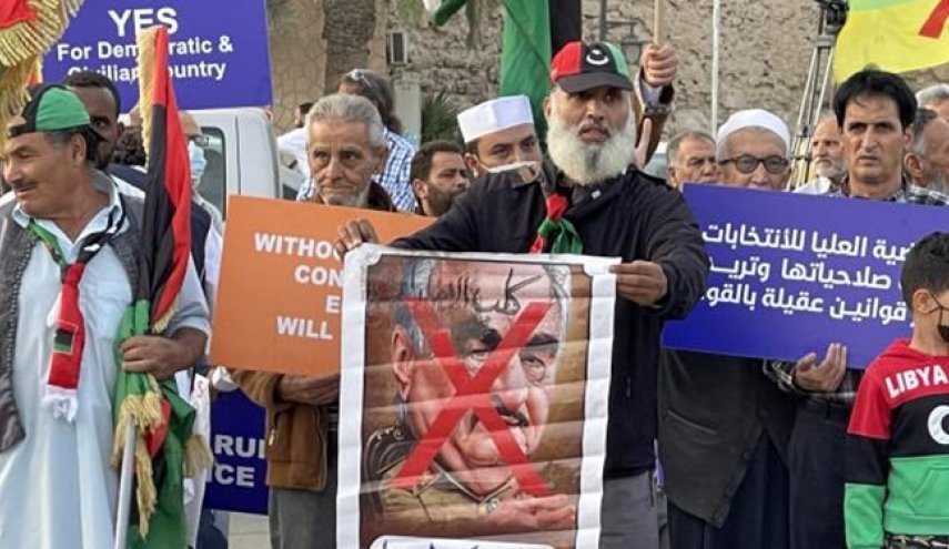 تظاهرات علیه دو گزینه اسرائیل در انتخابات لیبی
