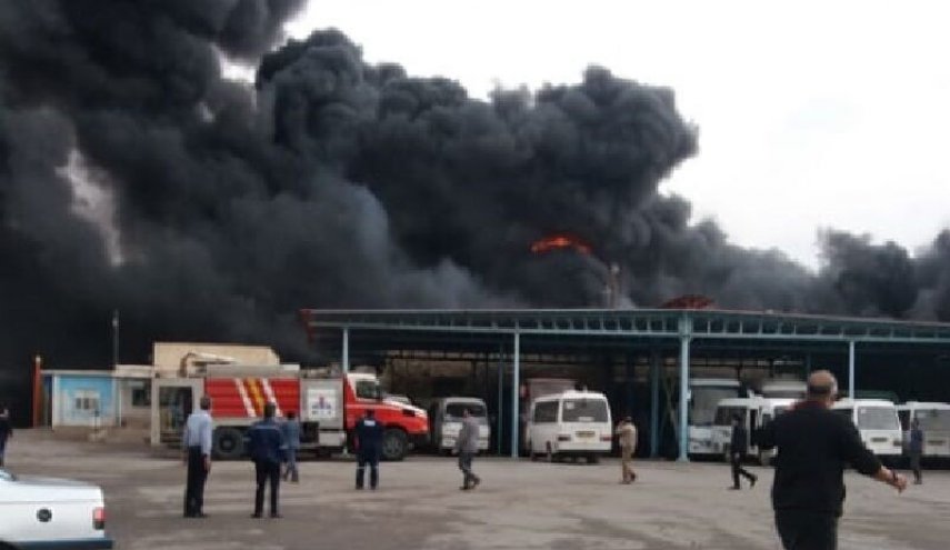 احتواء الحريق في شركة مسجد سليمان للنفط والغاز