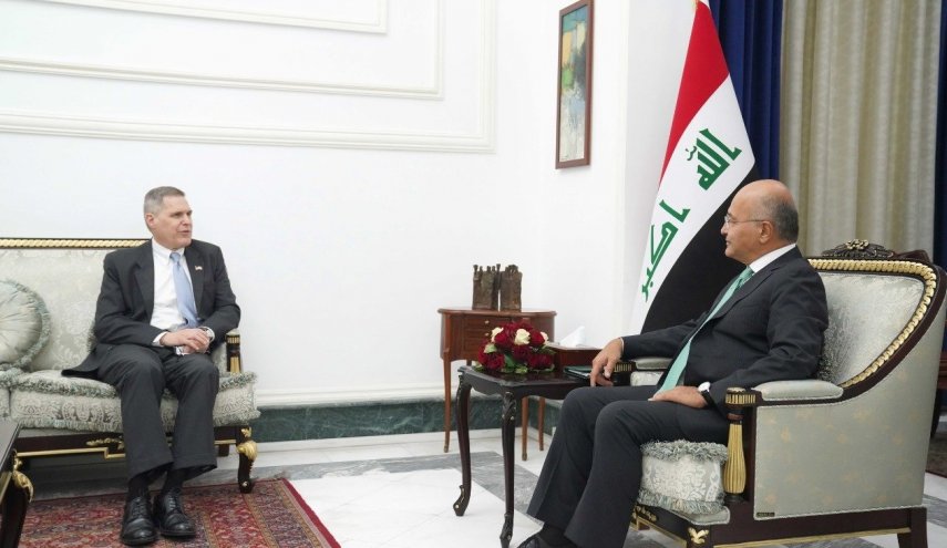 لقاء الرئيس العراقي والسفير الأمريكي لدى بغداد