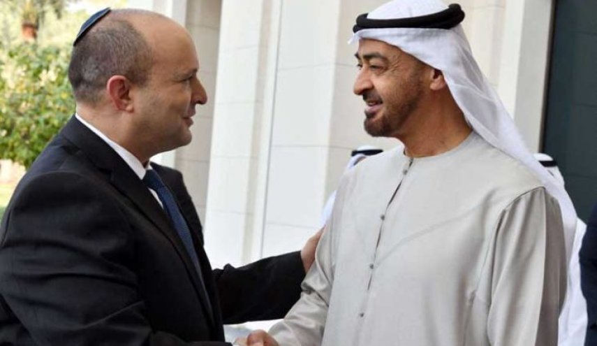 محمد بن زايد يلتقي برئيس وزراء الإحتلال