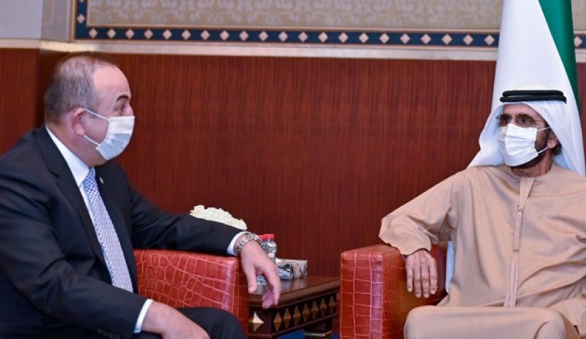 دیدار وزیر خارجه ترکیه با حاکم دبی