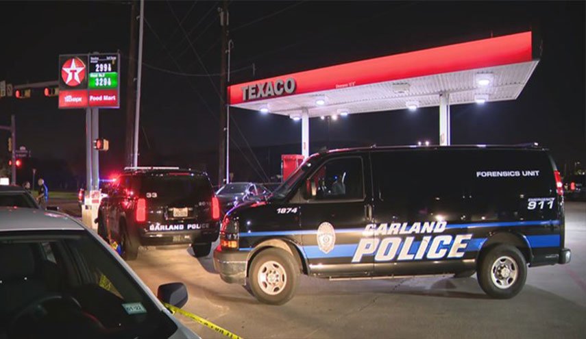 فرد مسلح حاضران در پمپ بنزین «گارلند» آمریکا را به رگبار بست