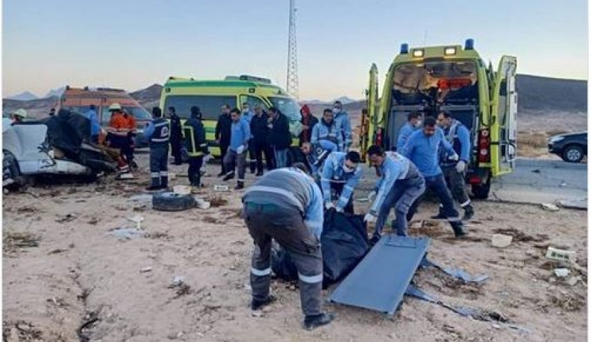 16 وفاة و18 إصابة إثر حادث تصادم حافلتين جنوب سيناء في مصر
