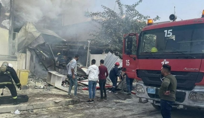 اندلاع حريق داخل مخزن للادوية في الحارثية ببغداد 