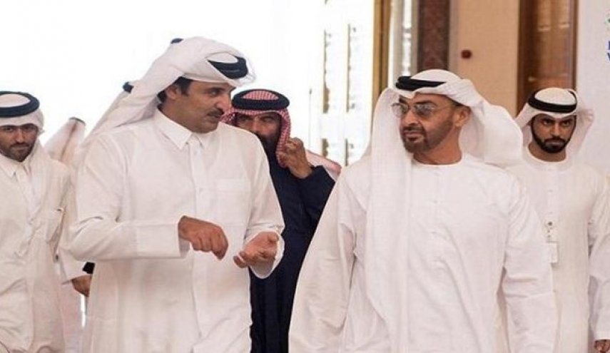 ولی‌عهد‌ ابوظبی و امیر قطر بالاخره با هم دیدار کردند+ویدئو