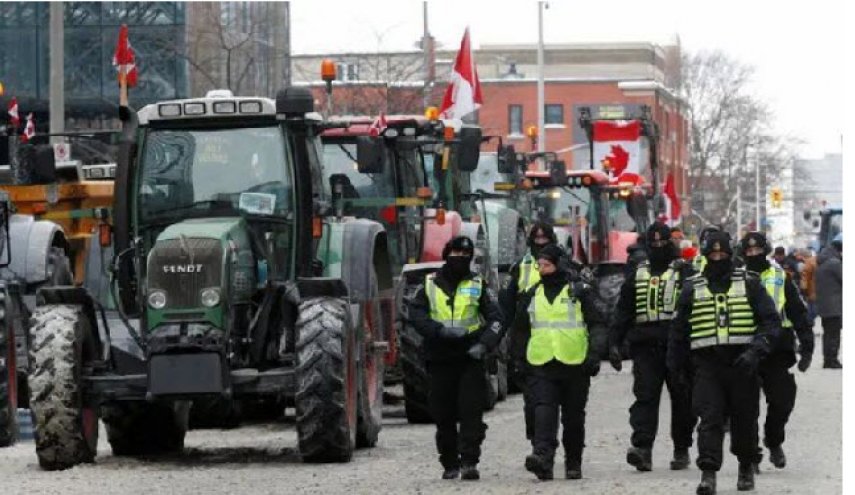 پایتخت کانادا به علت اعتراضات خارج از کنترل اعلام وضعیت اضطراری کرد