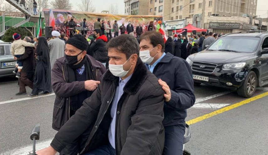 حضور موتوری معاون اول رئیس جمهور در راهپیمایی 22 بهمن تهران
